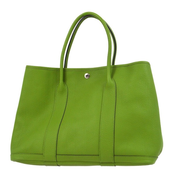 HERMES 2009 Green Negonda Garden Party PM Tote Bag 172406 - Picture 2 of 10